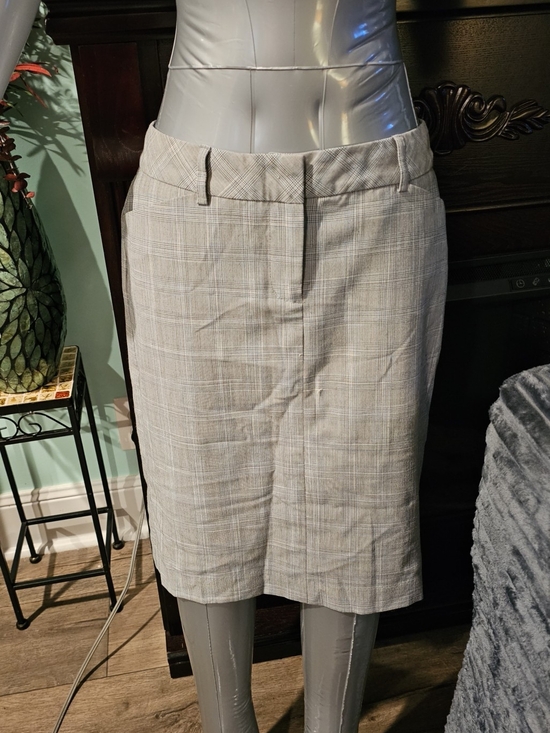 Express Dresses & Skirts - Express Light Gray Plaid Pencil Skirt